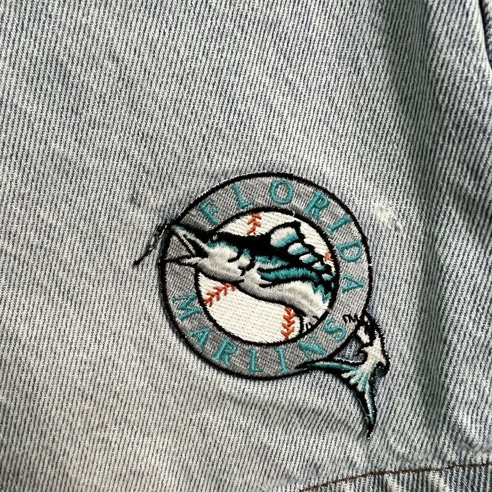 VINTAGE Florida Marlins Denim Shorts | Men's | Admit One || RARE MLB - Picture 3 of 8